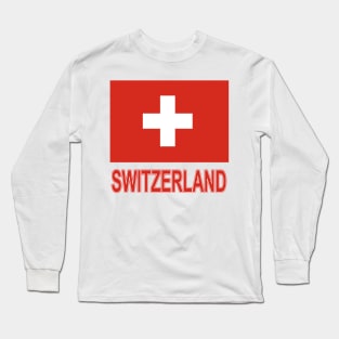 The Pride of Switzerland - Swiss Flag Design Long Sleeve T-Shirt